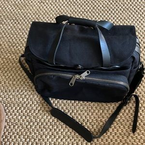 Large Filson black canvas and leather computer and brief case
